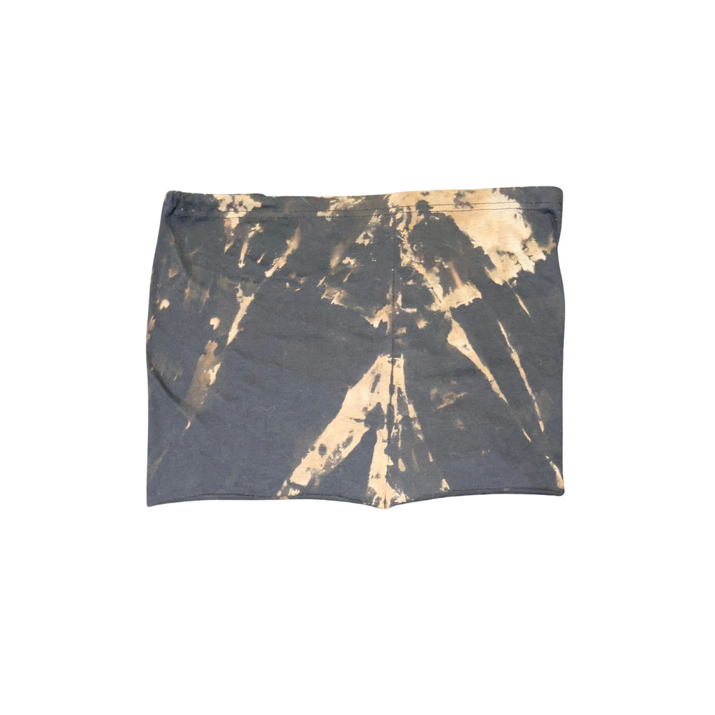 Bleach-Dyed Lace-Up Tube Top