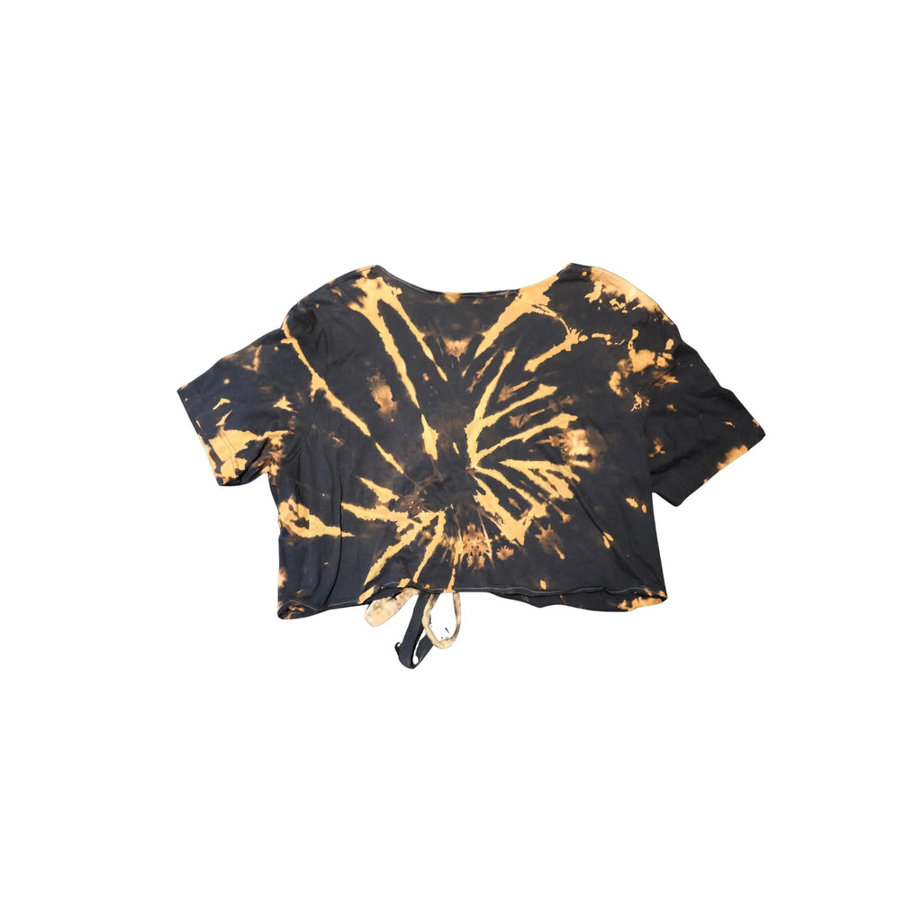 Bleach Tie-Dye Ruched Crop Top