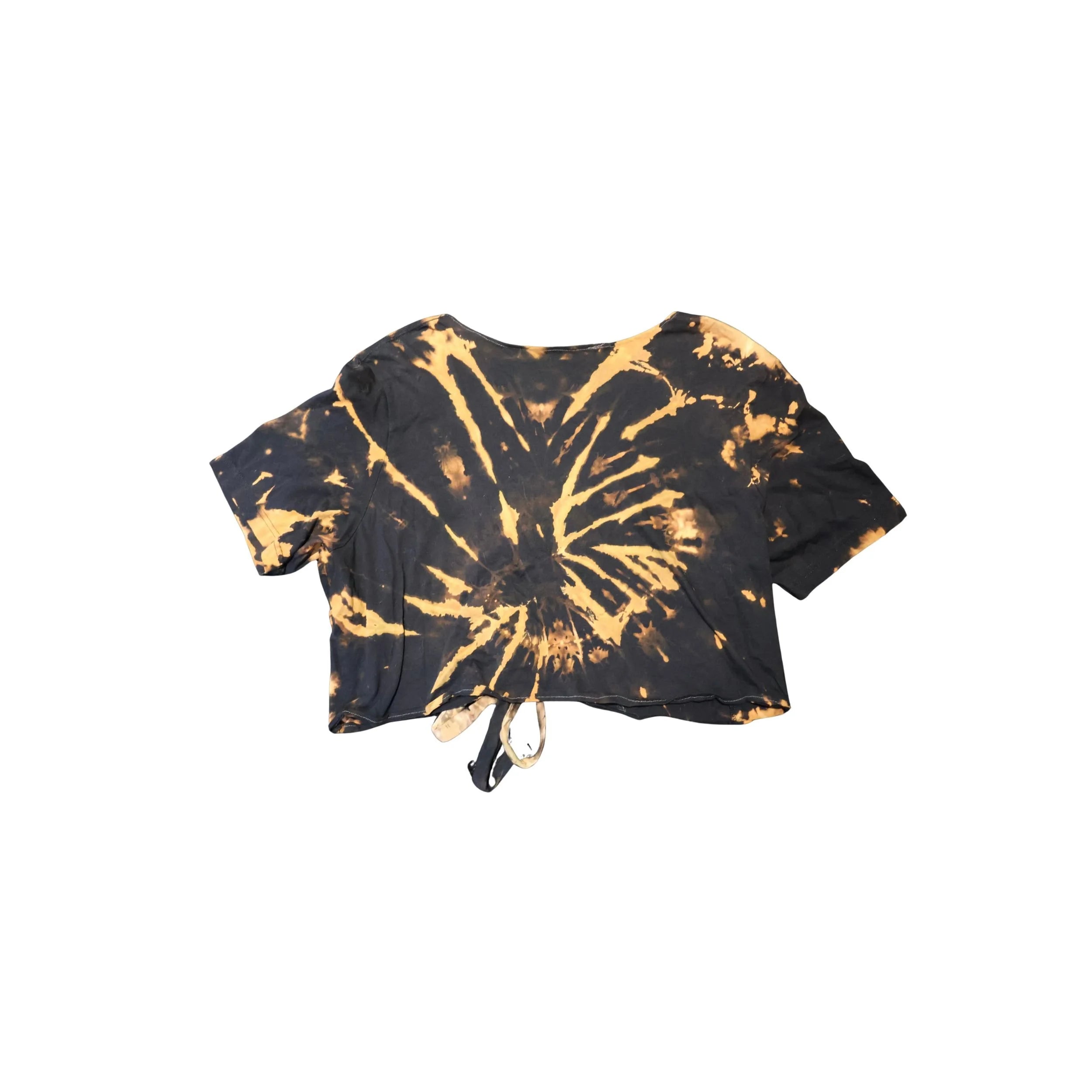 Bleach Tie-Dye Ruched Crop Top