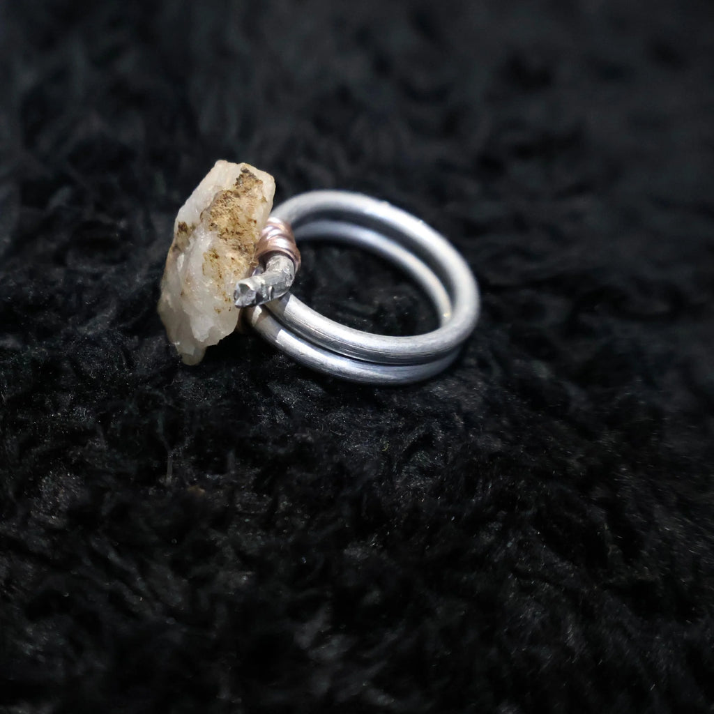 Raw Crystal Tent Stake Ring
